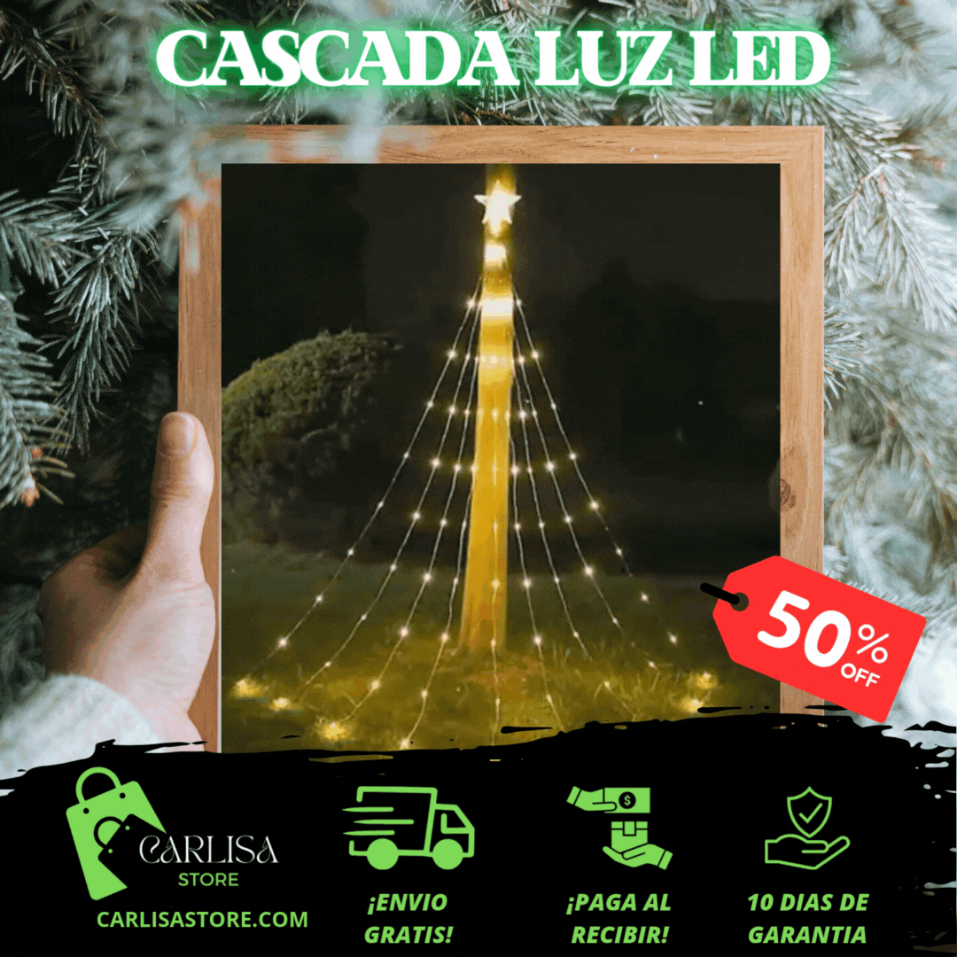 CASCADA DE LUCES LED NAVIDEÑAS