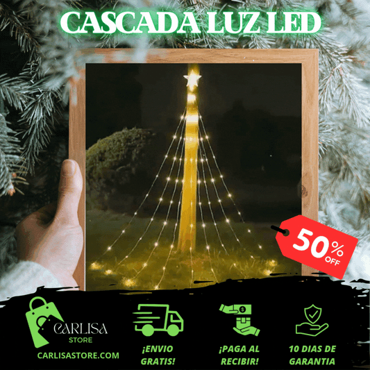 CASCADA DE LUCES LED NAVIDEÑAS